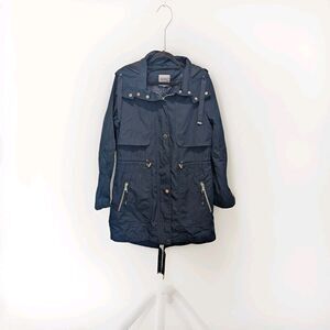 NEXT Navy Blue Shower Resistant Padded Coat with Hood - UK 10 Outdoorsy Hiking